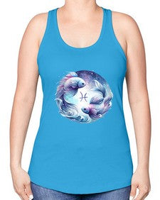 pisces 349# - pisces -Racerback Tank