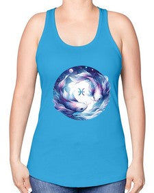 pisces 363# - pisces -Racerback Tank
