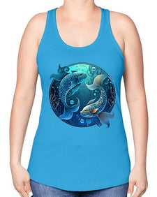 pisces 364# - pisces -Racerback Tank