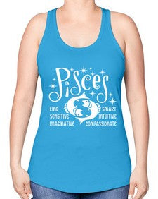 pisces 369# - pisces -Racerback Tank