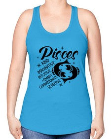 pisces 371# - pisces -Racerback Tank