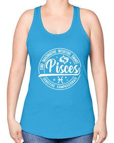pisces 374# - pisces -Racerback Tank