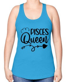pisces queen 379# - pisces -Racerback Tank