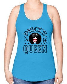 pisces queen 380# - pisces -Racerback Tank
