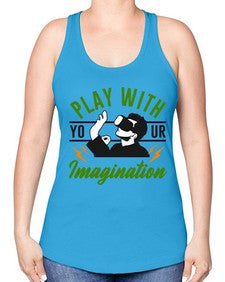 play with imagination 146# - video games -Racerback Tank