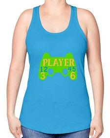 player 38# - video games -Racerback Tank