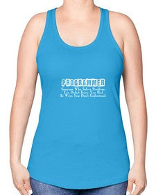 programmer some one who 1# - computer -Racerback Tank