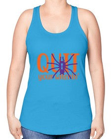 quit your witchin 32# - witch -Racerback Tank