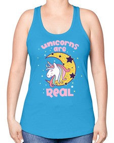 quotes of unicorns unicorns are real unicorns are real 363# - unicorn -Racerback Tank