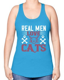 real man love cats Style 113# - cats -Racerback Tank