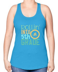 rollin into fifth grade 775# - fifth grade -Racerback Tank