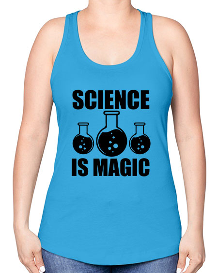 science is magic 94# - general science -Racerback Tank