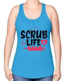 scrub life Style 1381# - nurse -Racerback Tank