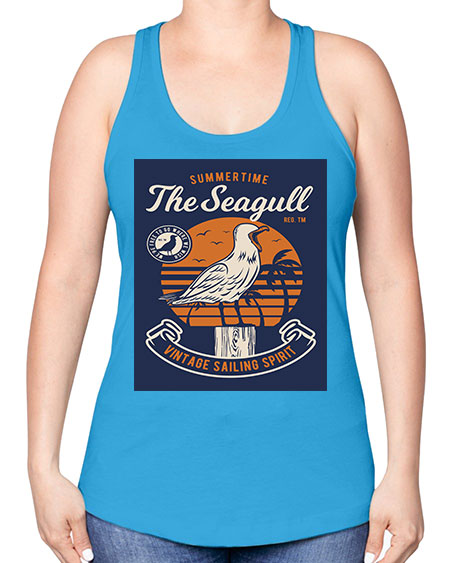 seagul bird 67# - birds -Racerback Tank