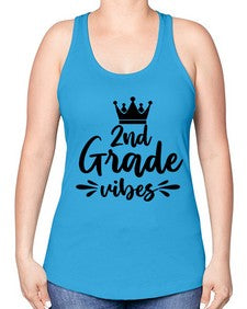 second Grade vibes 838# - second grade -Racerback Tank