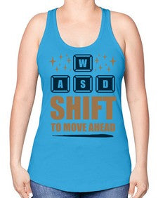 shift to move ahead 149# - video games -Racerback Tank