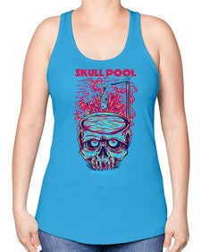 skull pool 1061# - art pop art -Racerback Tank