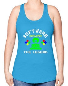 software developer the legend 16# - computer -Racerback Tank
