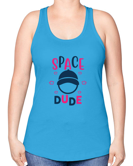 space dude 15# - space -Racerback Tank