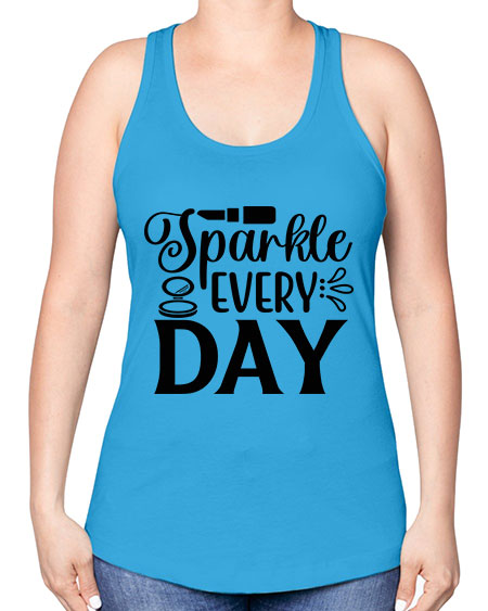 sparkle every day 18# - beauty - fashion -Racerback Tank