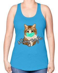 stay safe 1114# - art pop art -Racerback Tank