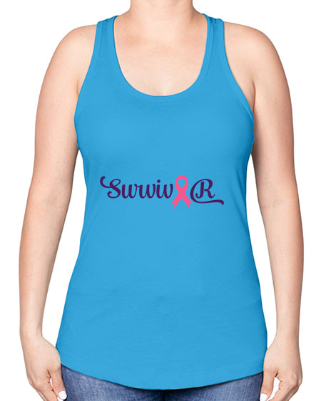 survivor Style 3# - breast cancer -Racerback Tank