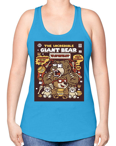 the incredible bear 271# - bears - animals -Racerback Tank