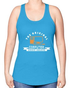 the original computer print delete 12# - computer -Racerback Tank