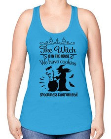 the witch is in the house sign 20# - witch -Racerback Tank