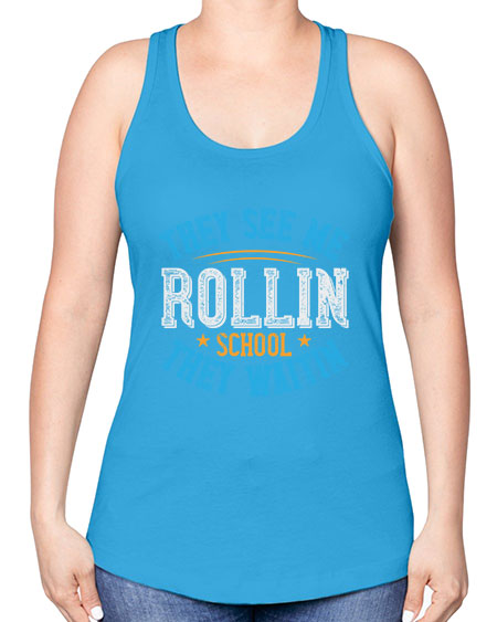 they see me rollin school they waitin Style 1541# - Bus Driver -Racerback Tank