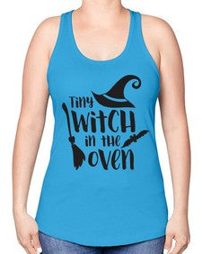 tiny witch in the oven 18# - witch -Racerback Tank