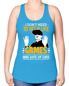to get a life game 159# - video games -Racerback Tank