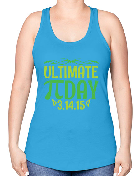 ultimate Pi day 49# - pi -Racerback Tank