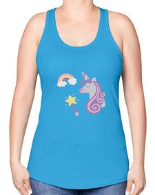 unicorn elements 455# - unicorn -Racerback Tank