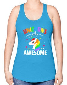 unicorns are awesome 520# - unicorn -Racerback Tank