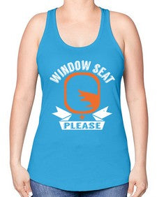 window seat please  51# - airplane -Racerback Tank