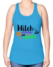 witchbetterhavecandy 12# - witch -Racerback Tank