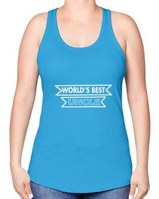 worlds best uncle 698# - uncle -Racerback Tank