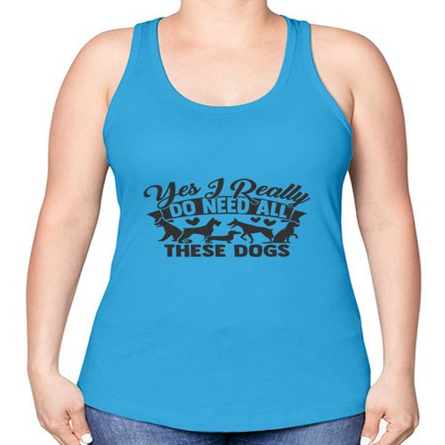 yesireallydoneedallthesedogs 250# - dogs -Racerback Tank