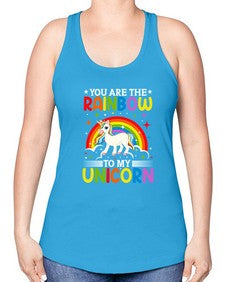 you are the rainbow to my unicorn 562# - unicorn -Racerback Tank