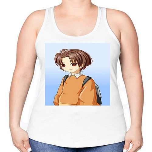 A cold boy 143# - anime -Racerback Tank