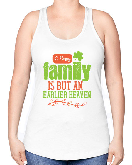 A happy family is but an earlier heaven Style 11# - kids -Racerback Tank