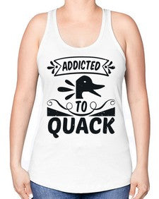 Addicted to Quack Style 39# - ducks -Racerback Tank