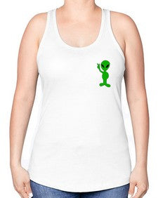 Alien in Pocket Side 3# - ufo -Racerback Tank