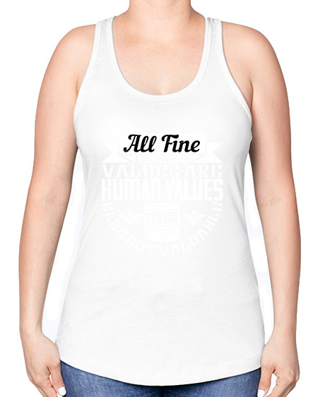 All fine architectural values are human values else not valuable Style 34# - architect -Racerback Tank