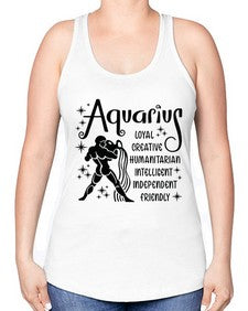 Aquarius 64# - aquarius -Racerback Tank