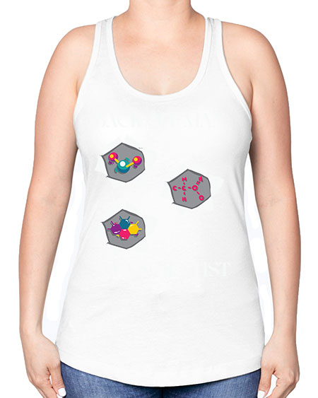 BackOffManImAScientistSkinite Scientist Skinite 289# - general science -Racerback Tank