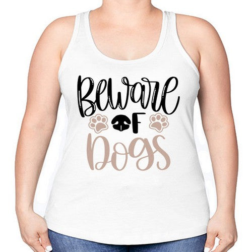 Beware Of Dogs Style 33# - dogs -Racerback Tank