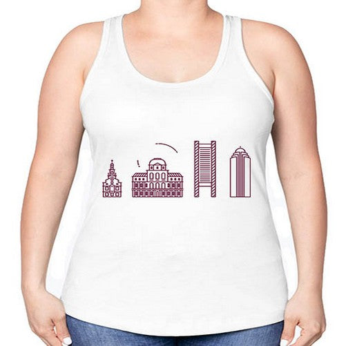 Boston 479# - cities -Racerback Tank