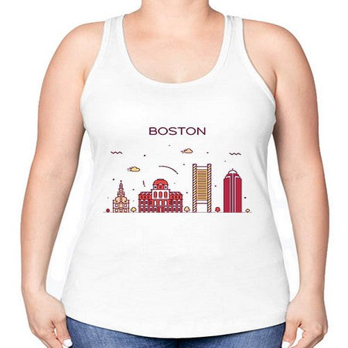 Boston 481# - cities -Racerback Tank